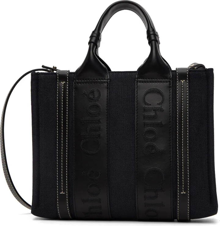 Chloé Navy Small Woody Tote