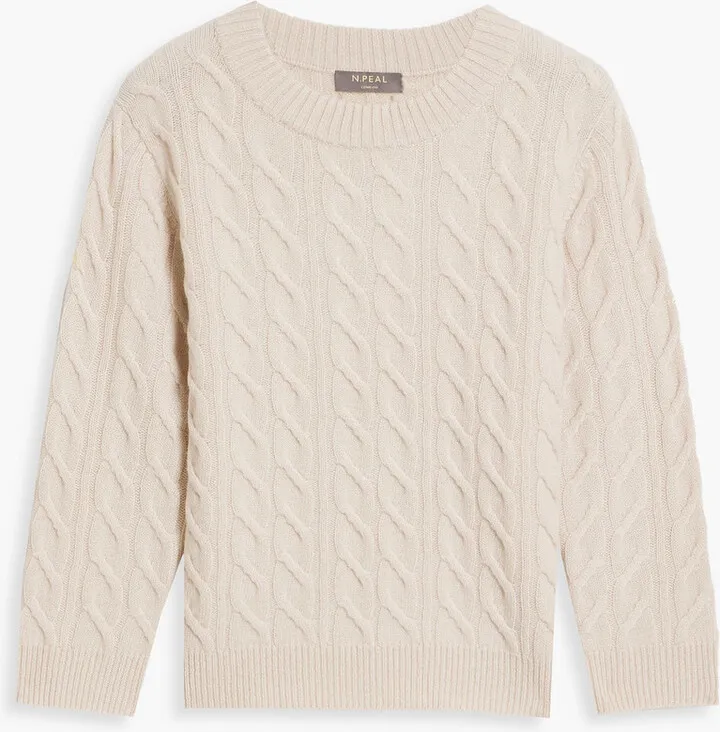 Cable-knit cashmere sweater