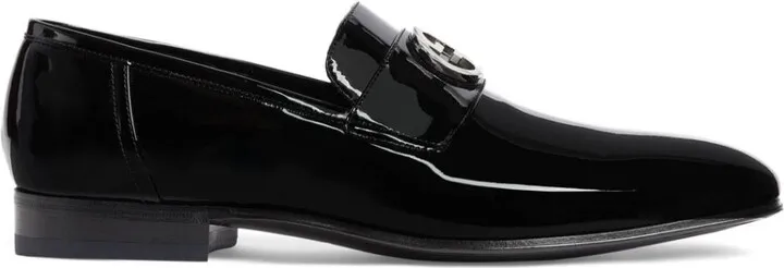 Logo-Plaque Leather Loafers