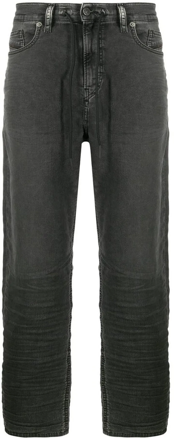 Drawstring Wide-Leg Jeans