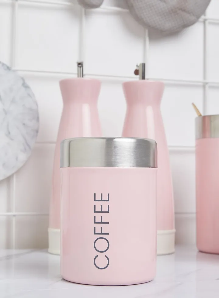 Liberty Enamel Pink Coffee Canister