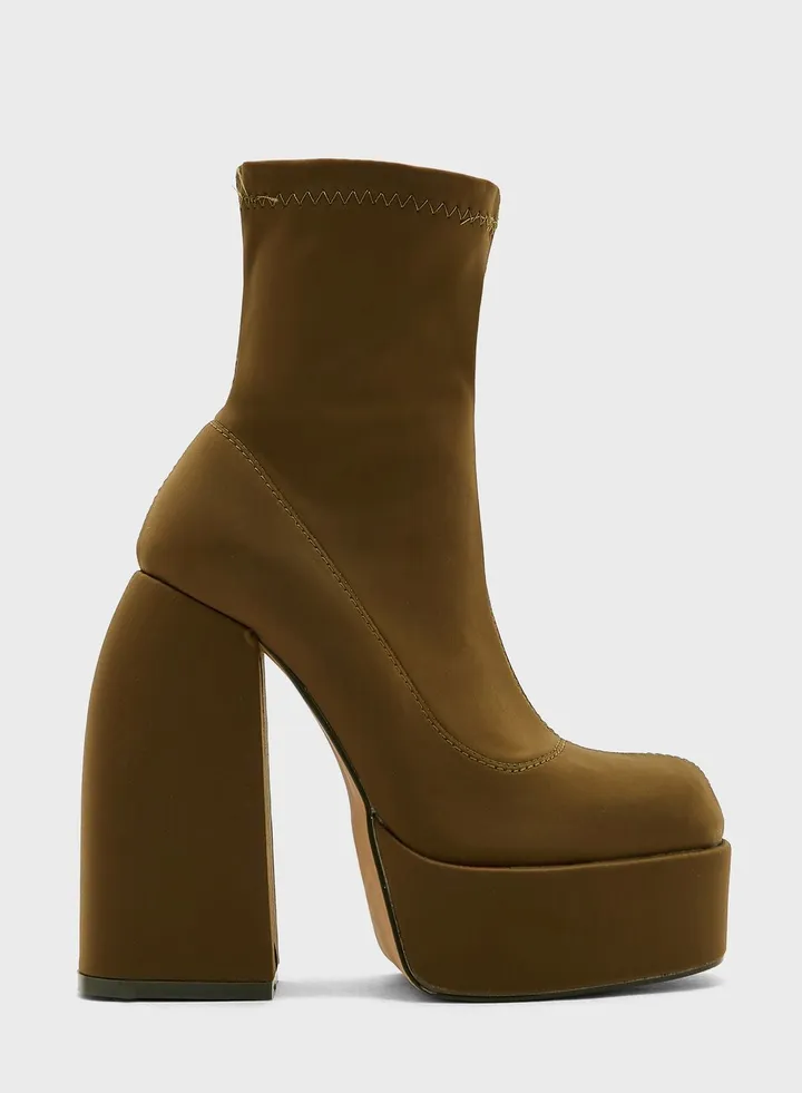 Casual High Heel Knee Boots