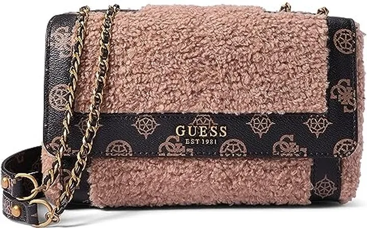 GUESS Always Convertible Crossbody Flap (Mocha Multi) Handbags