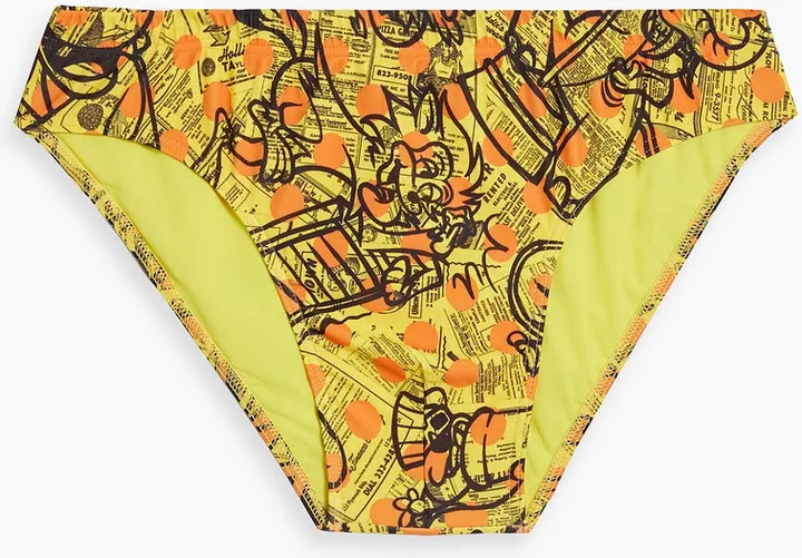 Printed swim briefs