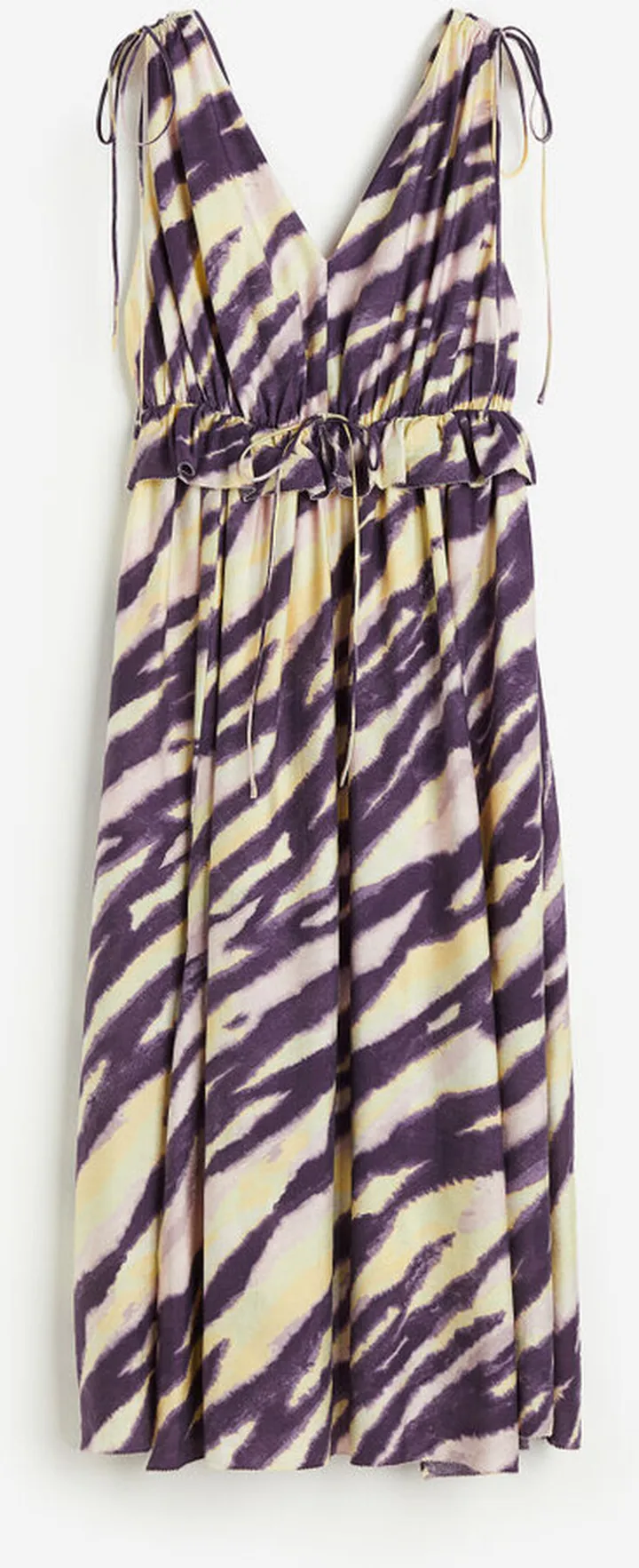 Draped Tie-detail Dress