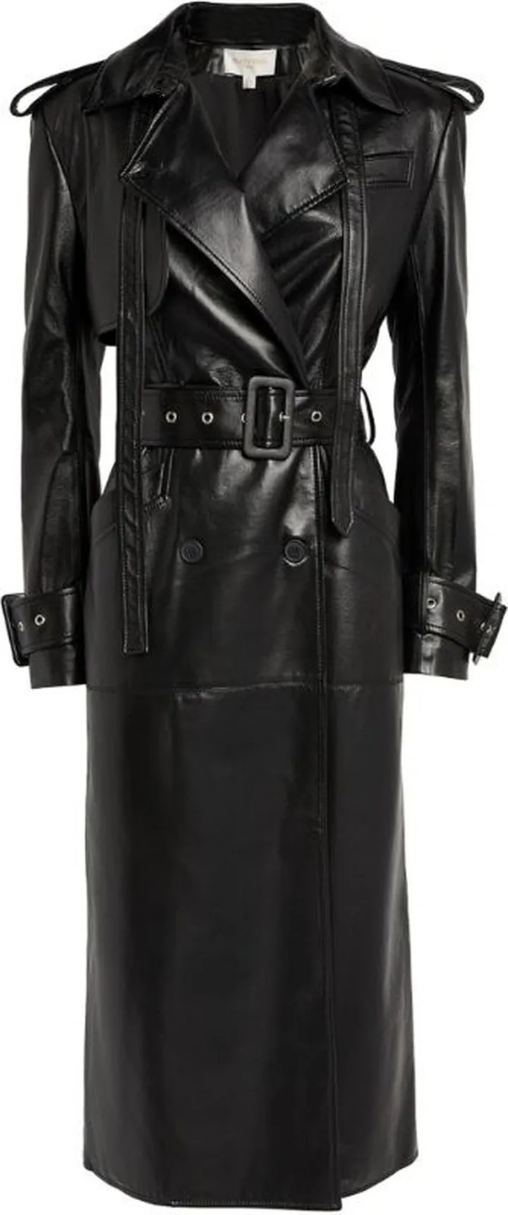 Materiel Faux Leather Trench Coat