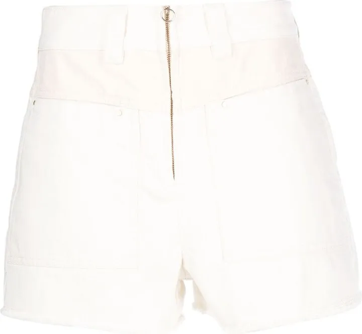 Mid-Rise Denim Mini Shorts