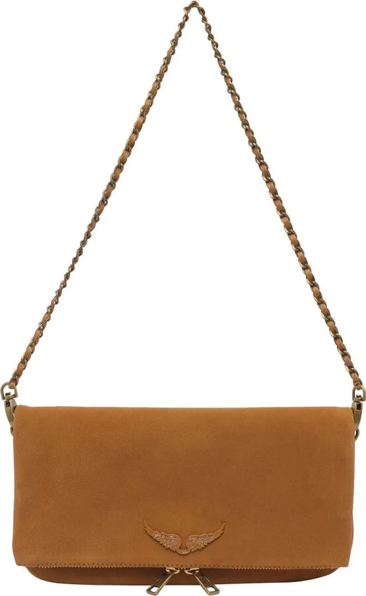 Zadig & Voltaire Rock Logo Plaque Fold-Over Shoulder Bag