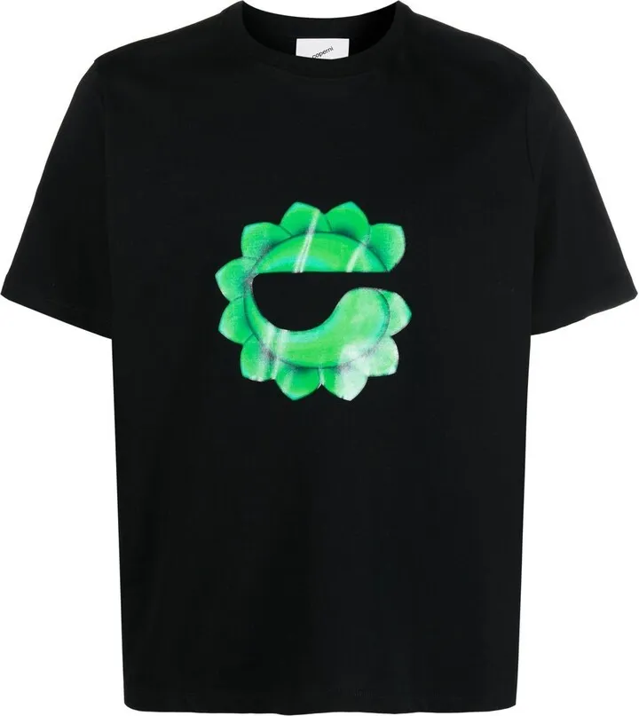 Chakra-print short-sleeved T-shirt