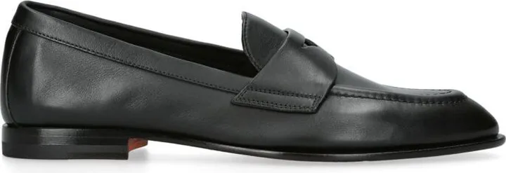 Santoni Leather Famed Loafers