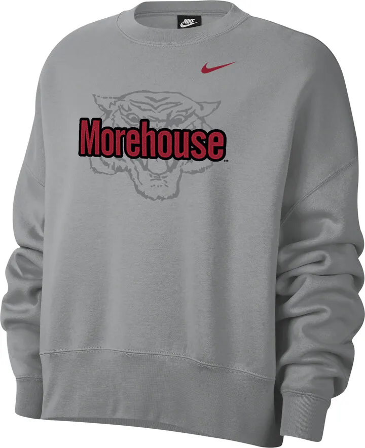 Nike Women's College (Morehouse) Crew-Neck Sweatshirt in Grey