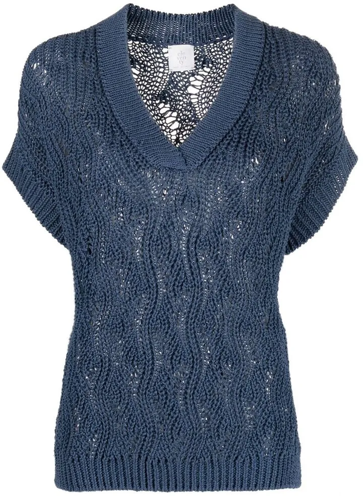 Short-Sleeve Knitted Top
