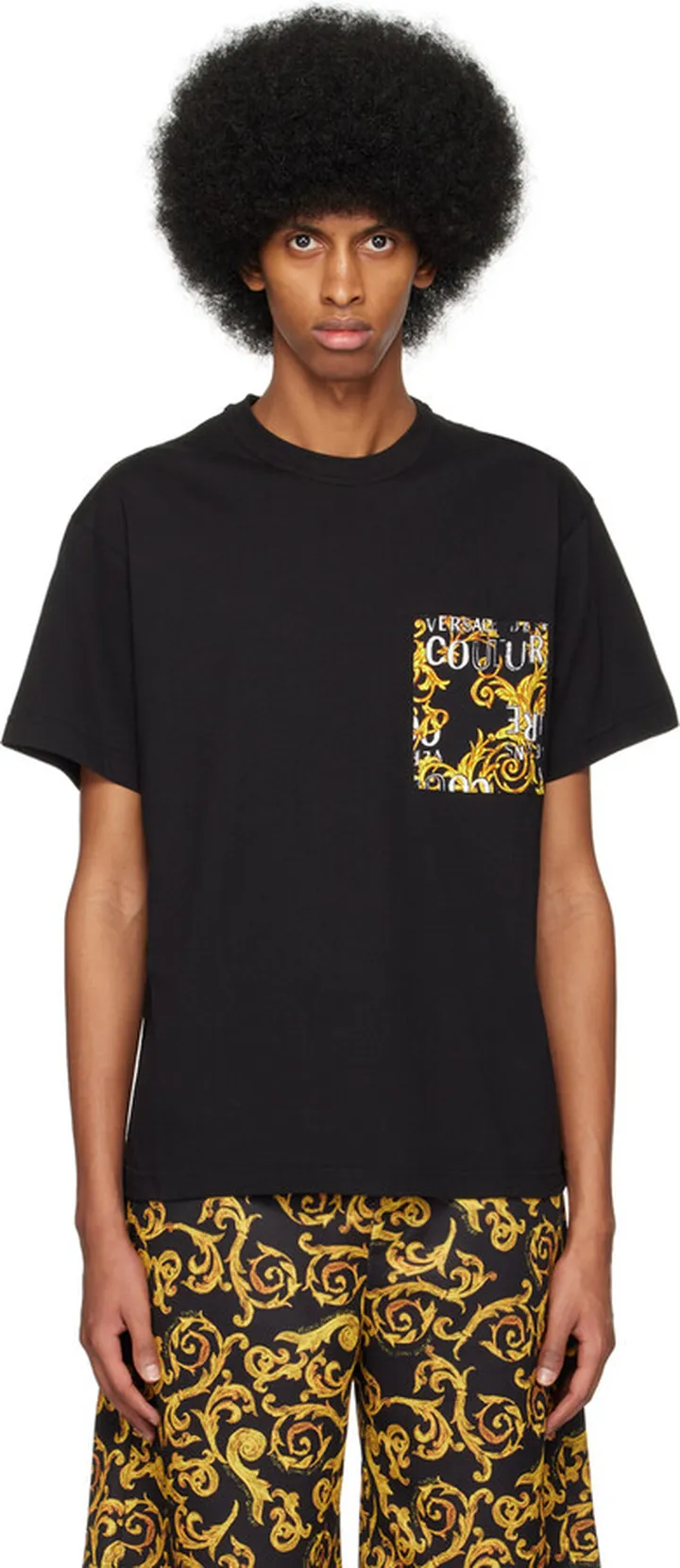 Versace Jeans Couture Black Baroque T-Shirt