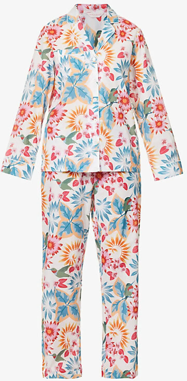 Womens White Dr Ledbury 60 Long Pj Set