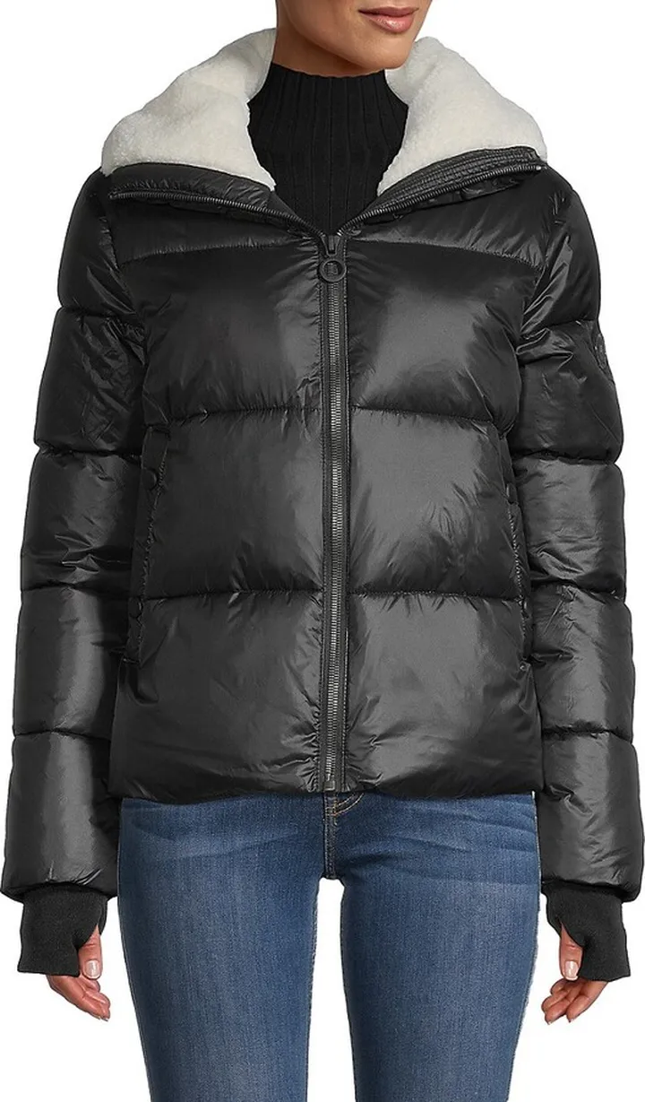 Felicia Faux Shearling Collar Puffer Jacket