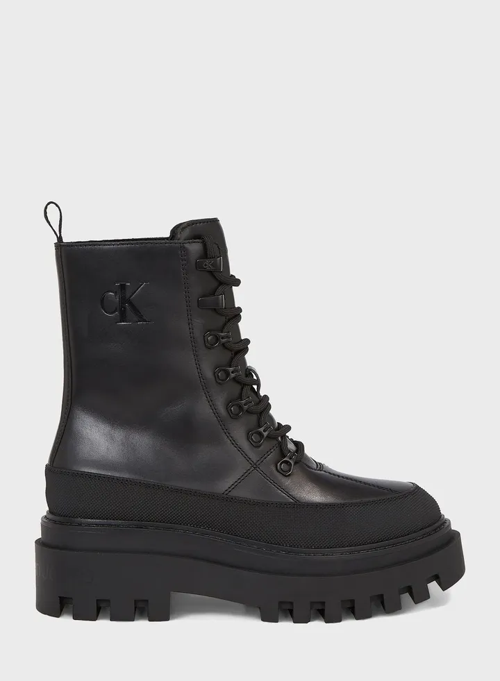 Flatform Lace Ups Sneaker
