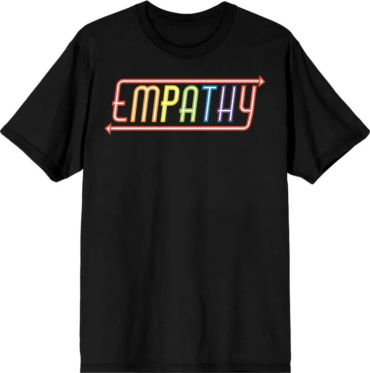 LGBTQIA+ Pride Empathy Men’s Black T-shirt-Small