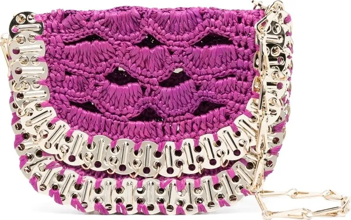 Embellished Raffia Mini Bag