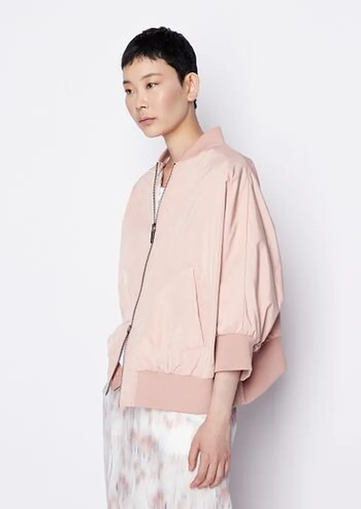 Reversible ottoman bomber jacket