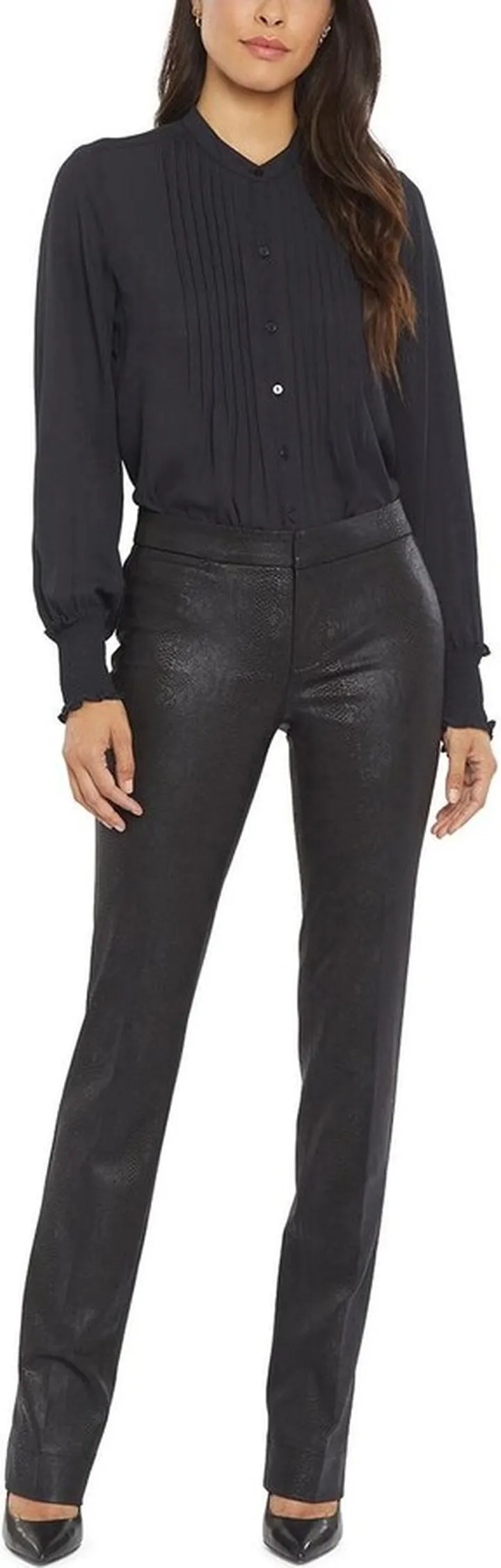 Womens Tummy Control Slim Straight Leg Pants