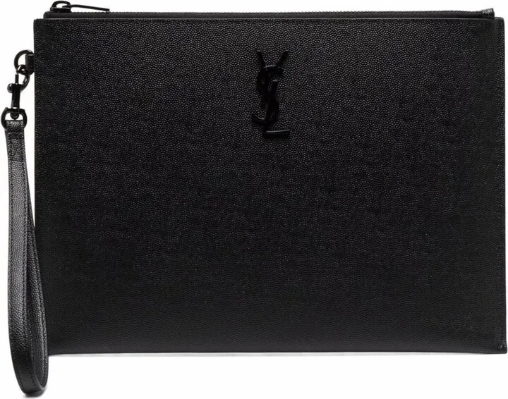 Logo-Plaque Clutch Bag