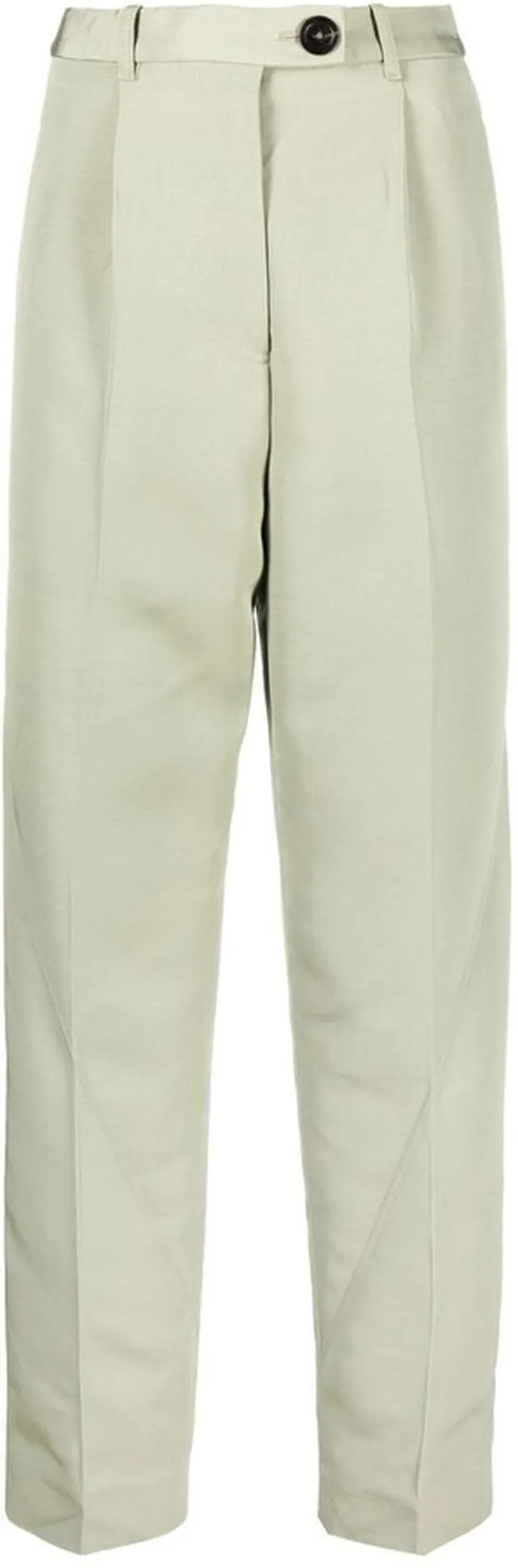 High-Waisted Straight-Leg Trousers