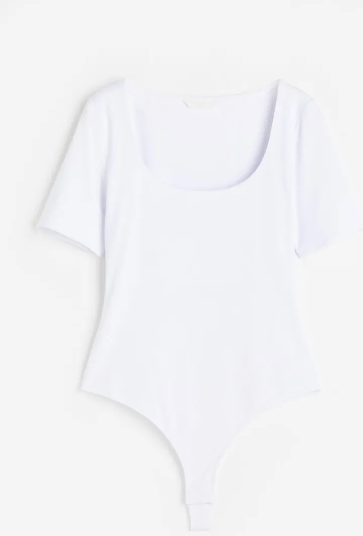 Short-sleeved Thong Bodysuit