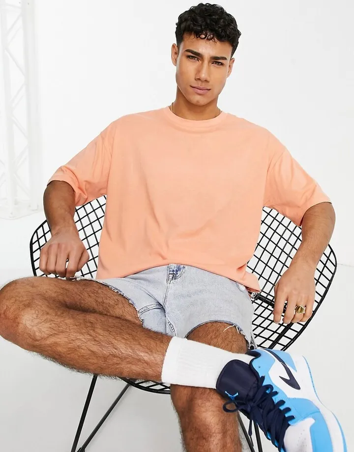 New Look oversized T-shirt in bright orange