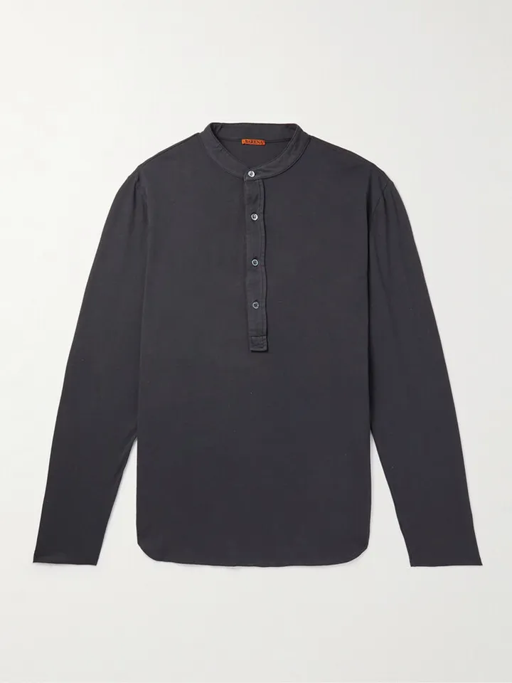 Cotton-Jersey Henley T-Shirt