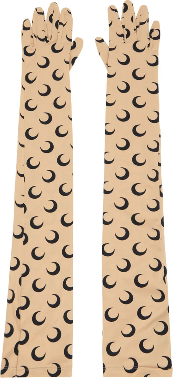 Marine Serre Tan All Over Moon Gloves