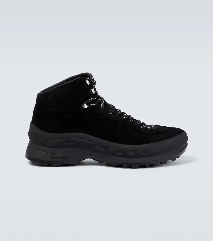 Suede hiking boots