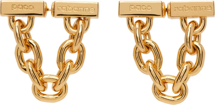 Paco Rabanne Gold XL Link Earrings