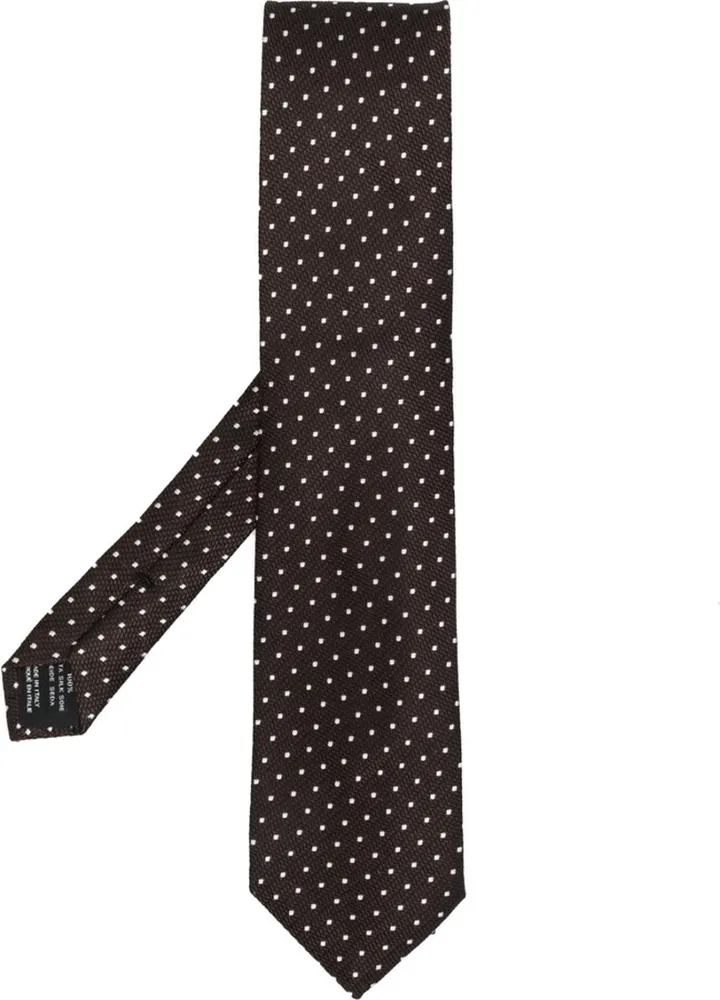 Polka-Dot Silk Tie