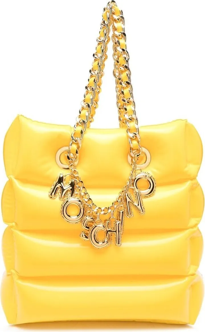 Logo-Lettering Inflatable Shoulder Bag