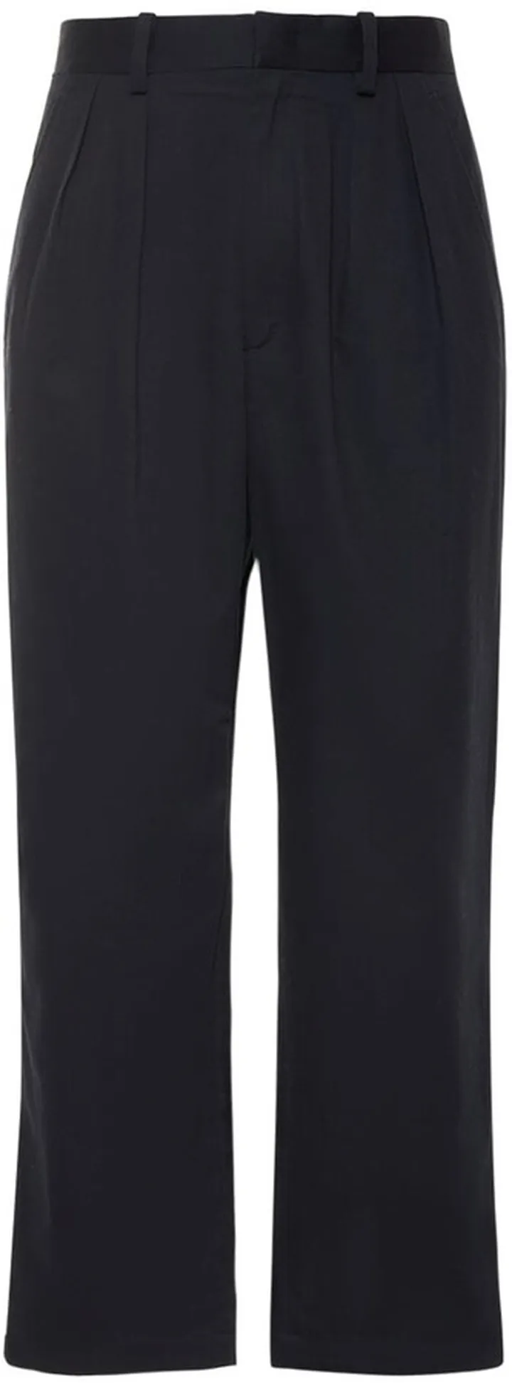 Cotton poplin wide leg pants