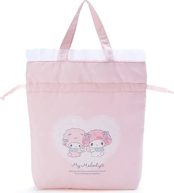 Sanrio Sanrio My Sweet Piano & My Melody Draw String Bag