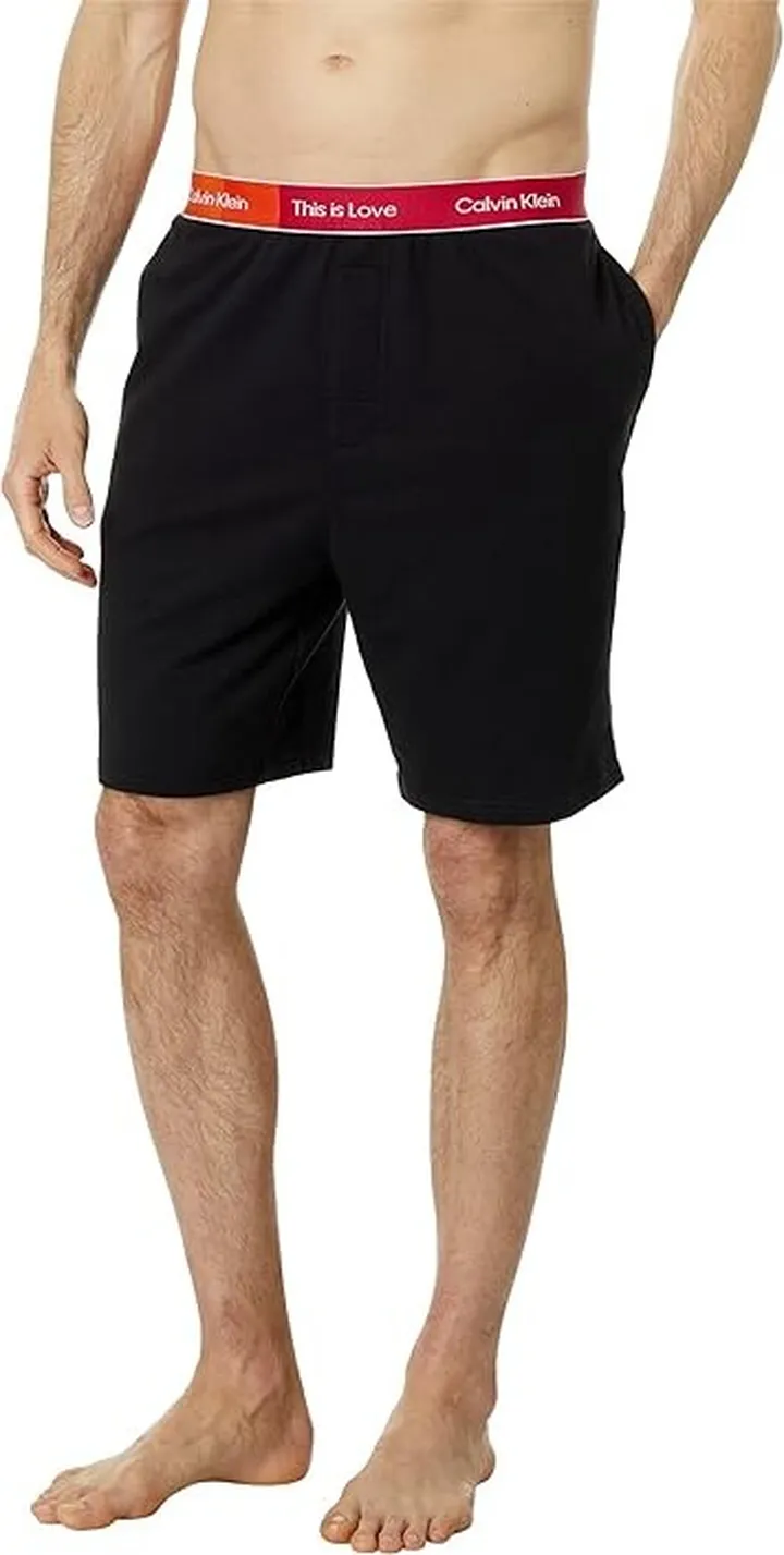 Calvin Klein Underwear Pride This Is Love Sleep Shorts (Black) Men's Pajama