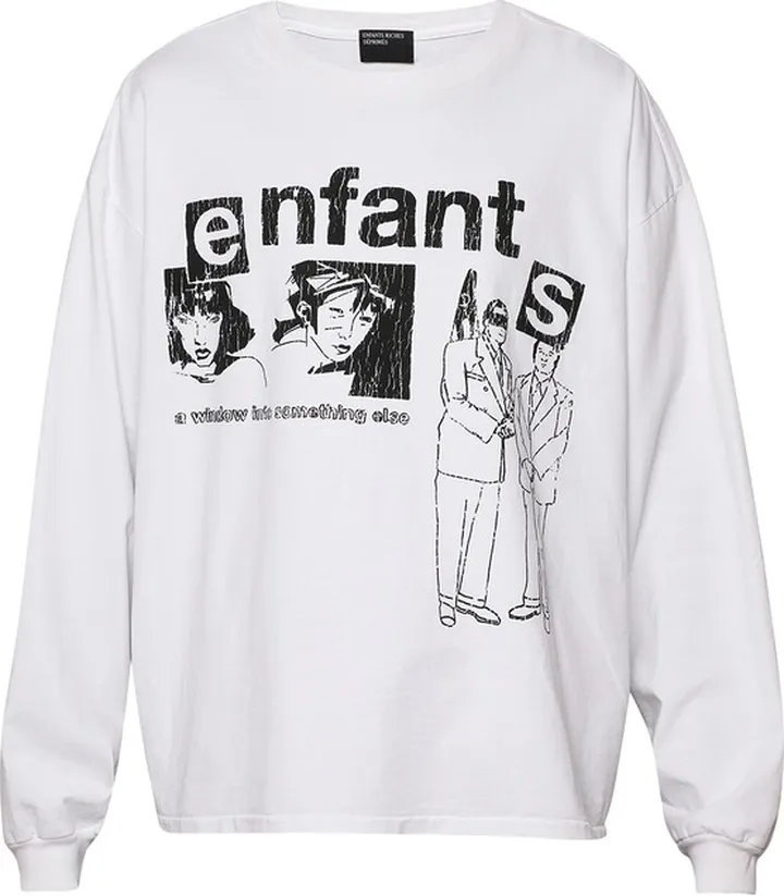 Window Into Something Else Long-sleeve Tee White And Black