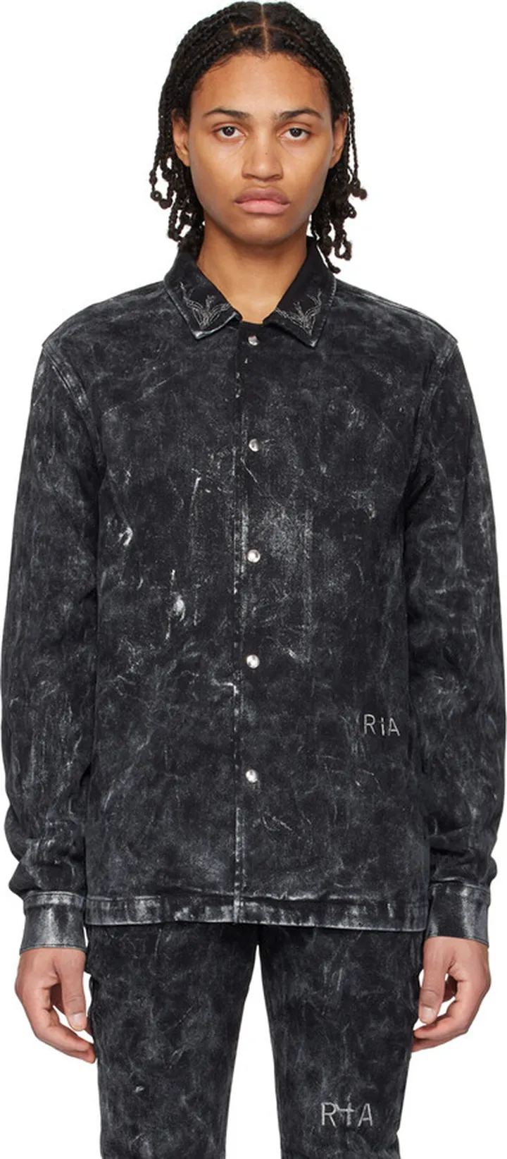 RtA Black Parlan Denim Jacket