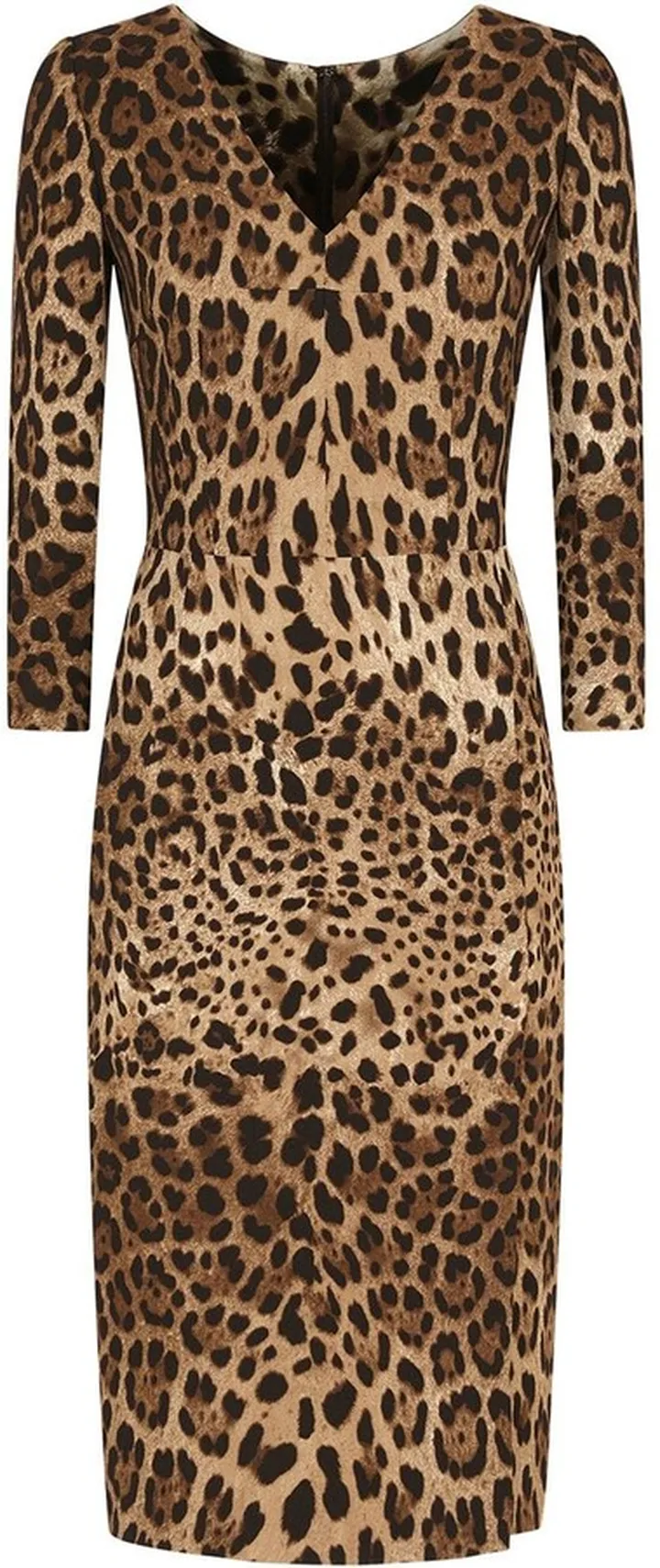 Leopard-Print Midi Dress