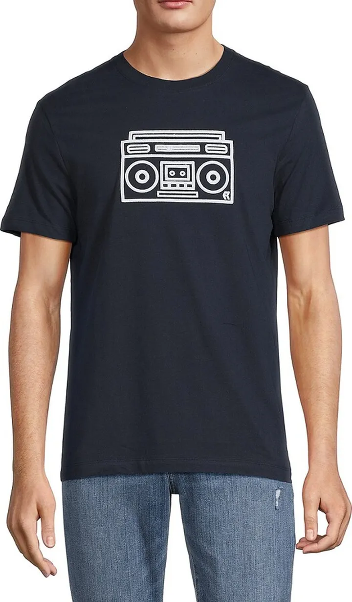 Boom Box Crewneck Graphic Tee
