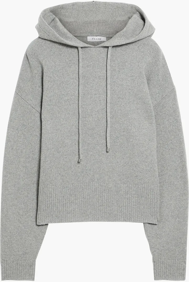 Mélange cashmere hoodie