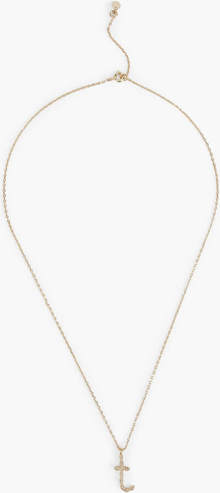 Gold-tone crystal necklace