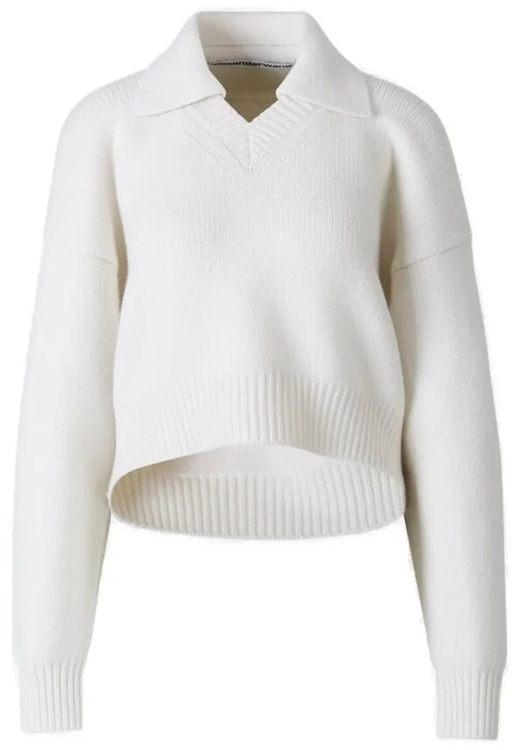 Alexander Wang V-Neck Cropped Jumper