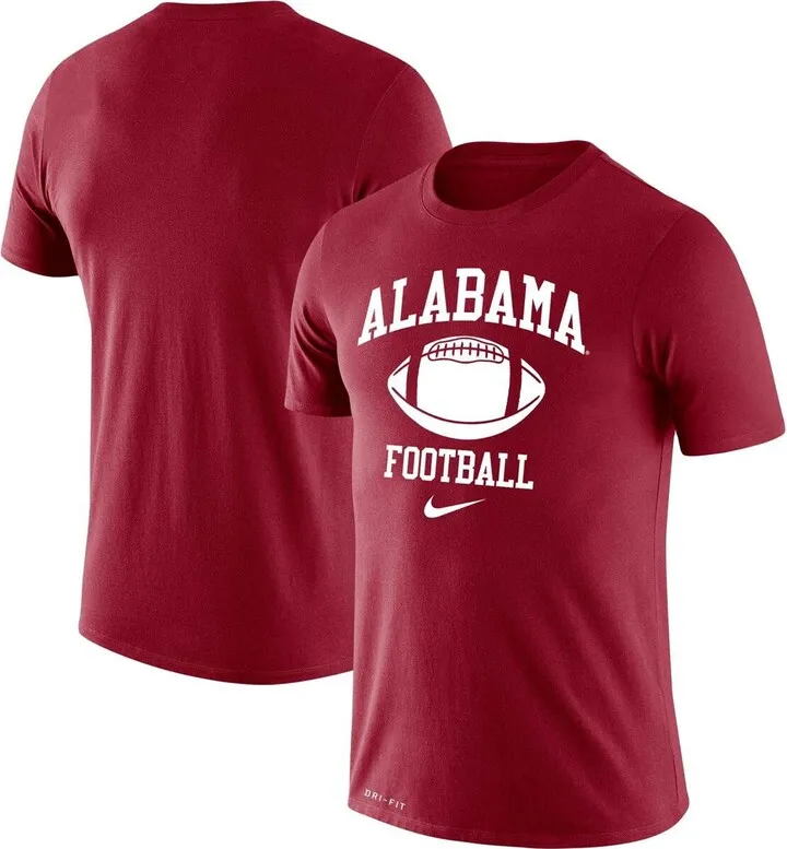 Men's Nike Crimson Alabama Crimson Tide Retro Football Lockup Legend Performance T-shirt
