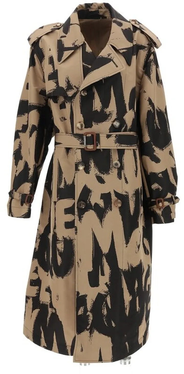 Alexander McQueen Graffiti Trench Coat