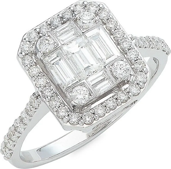 14K White Gold & Diamond Ring