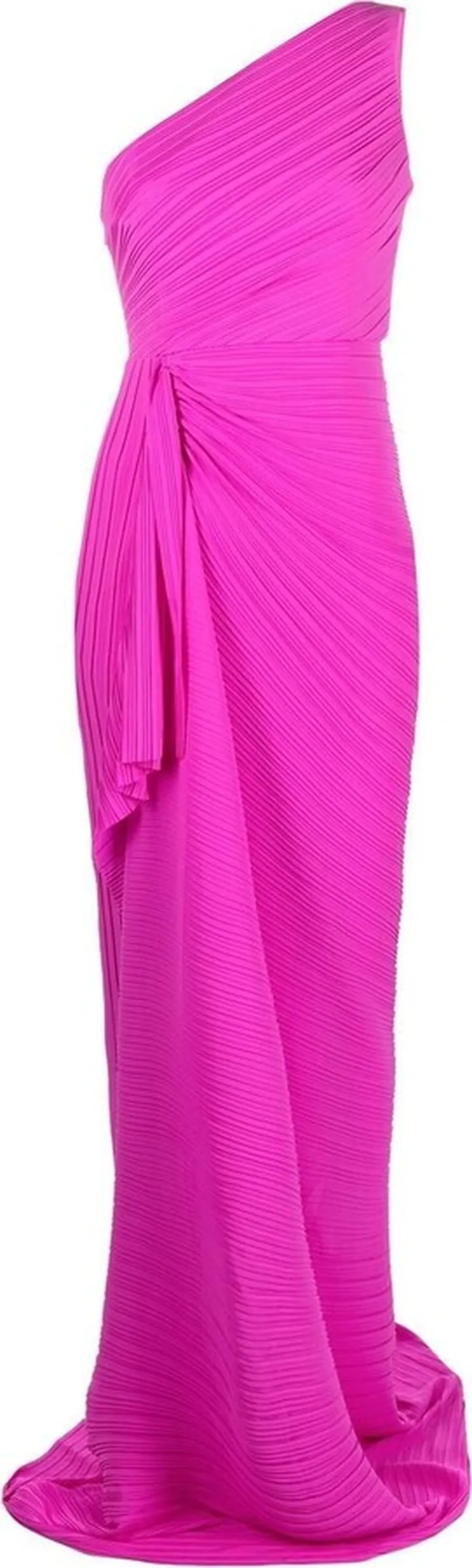 Draped One-Shoulder Gown