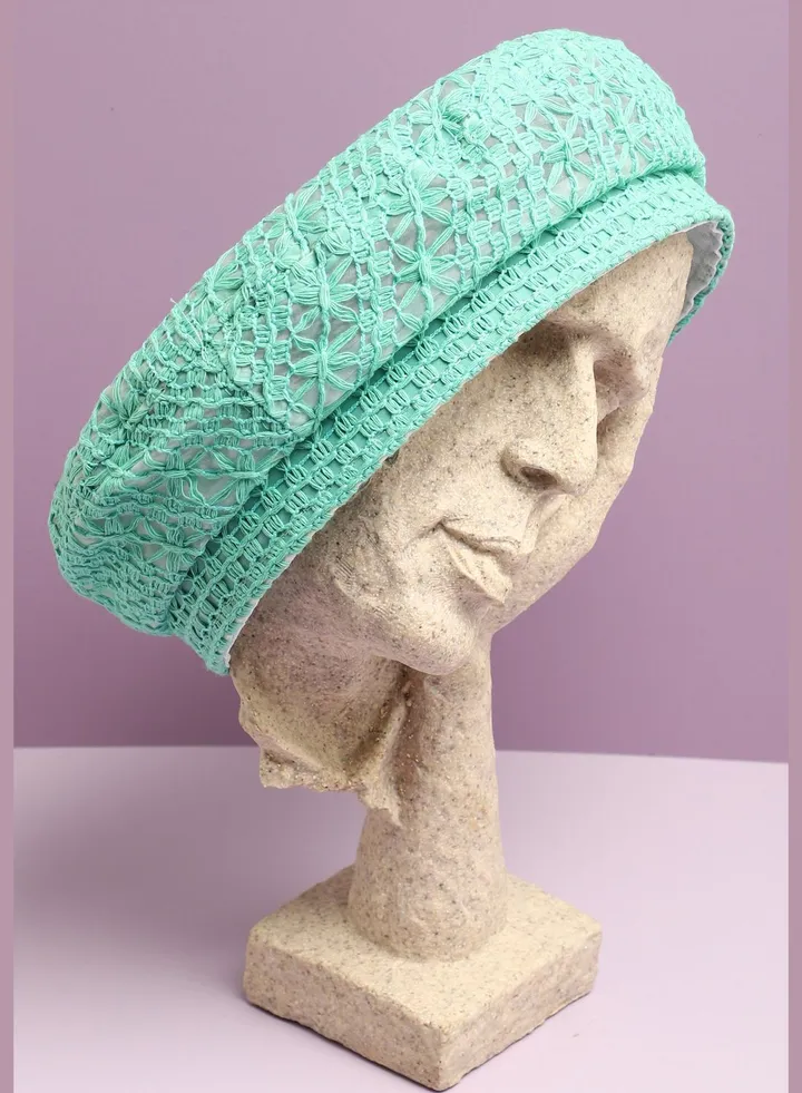Casual Textured Beret Cap For Women