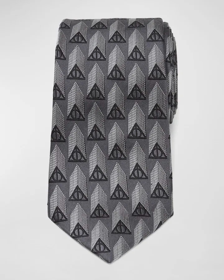 Men's Harry Potter Deathly Hallows Silk Tie